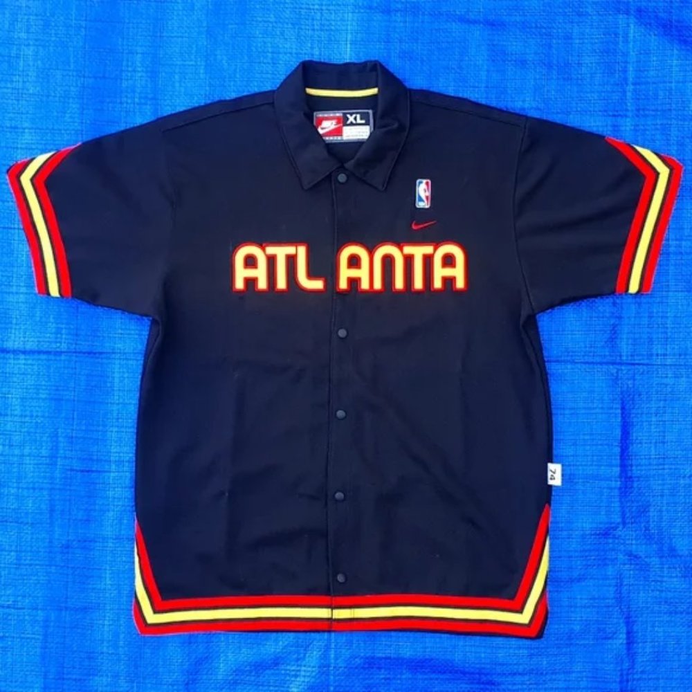 Atlanta Hawks Nike Rewind 1974 Throwback NBA Warm Up Shooting Jacket XL